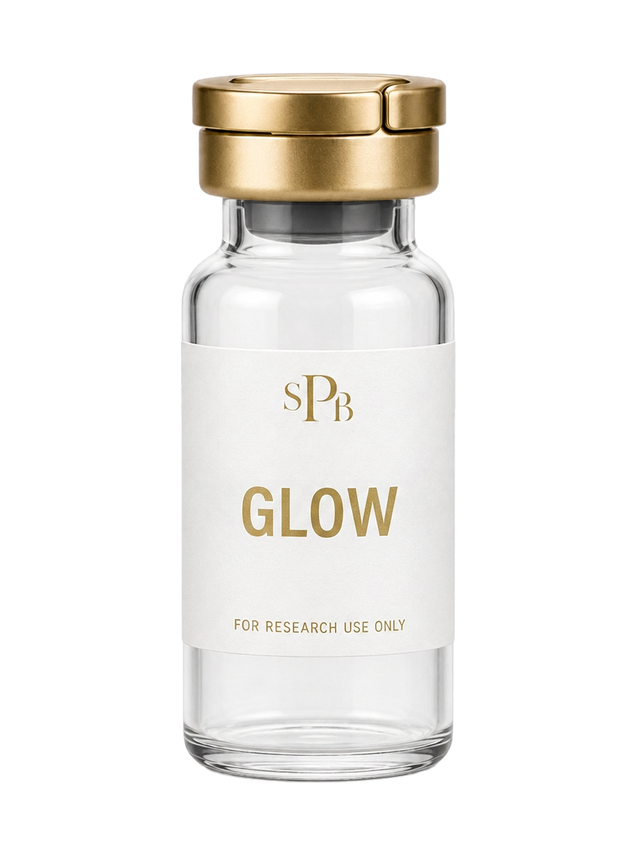 GLOW 50mg × 10 (500mg kit) research vial, for research use only