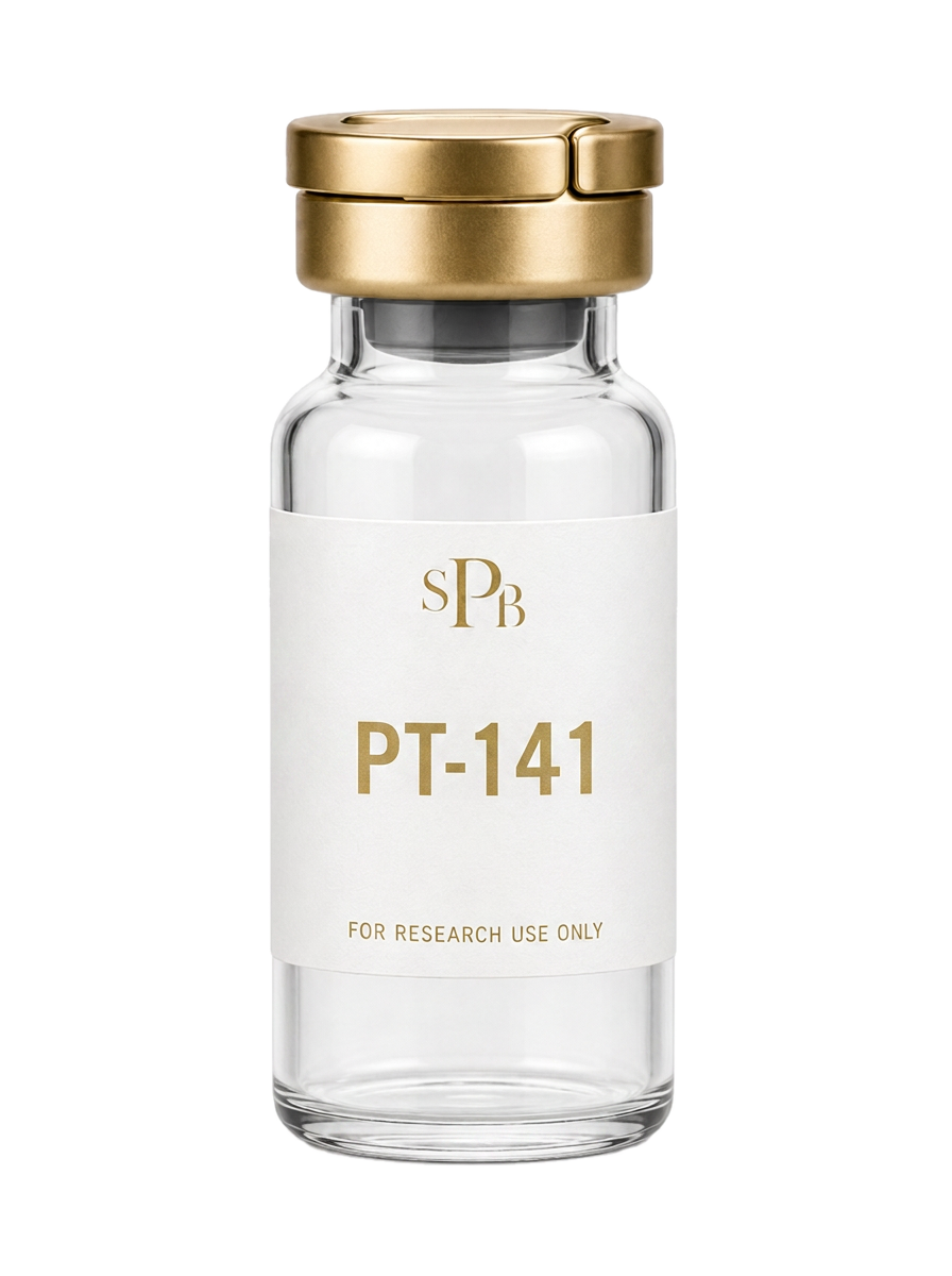 PT-141 10mg × 10 (100mg kit) research vial, for research use only