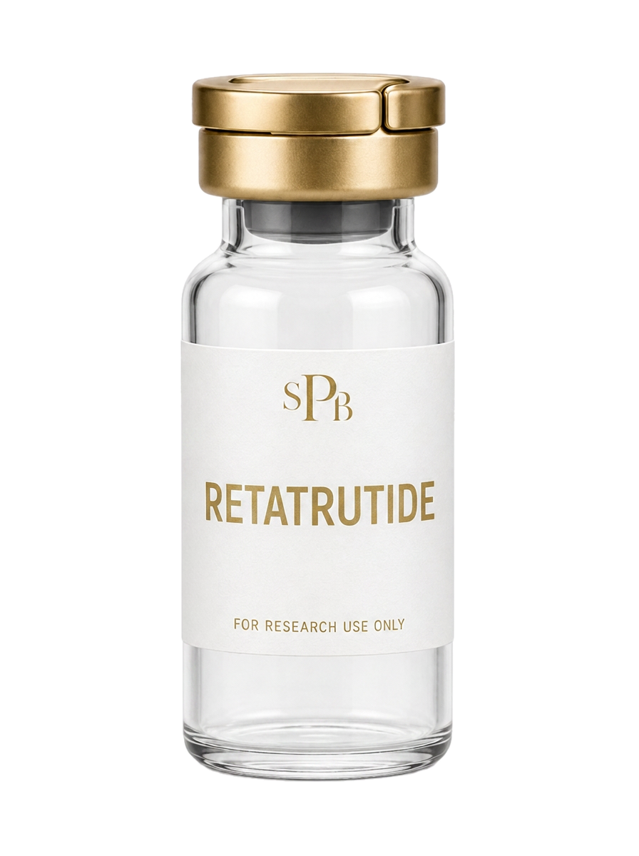 Retatrutide research peptide vial, for research use only